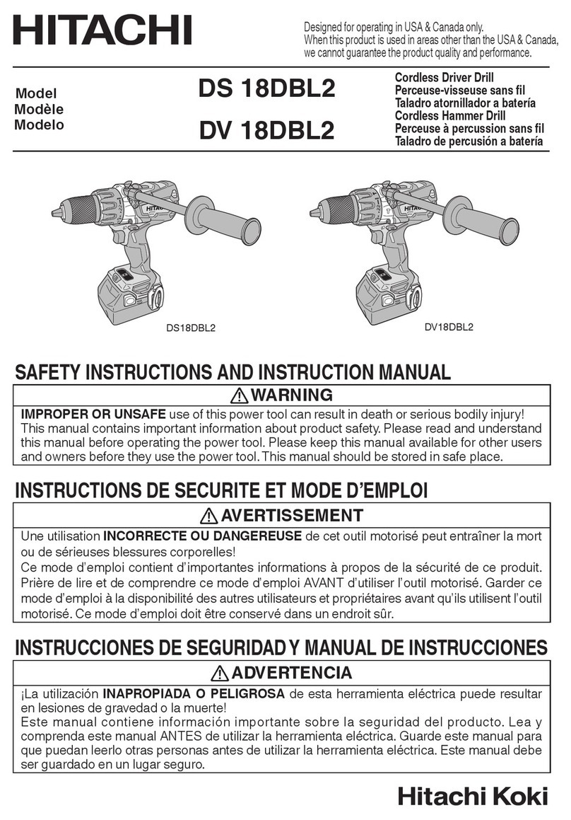Hitachi DS 18DBL2 User manual Hitachi DS 18DBL2 User manual