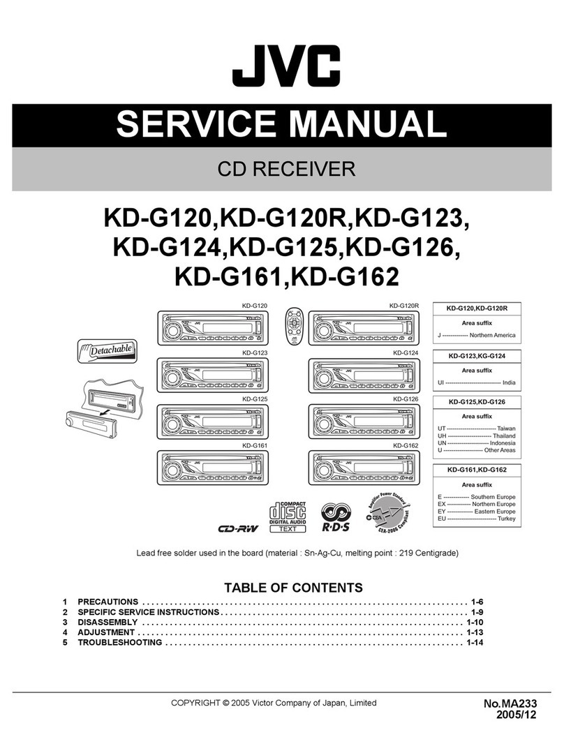 JVC KD-G120 - Radio / CD Player User manual