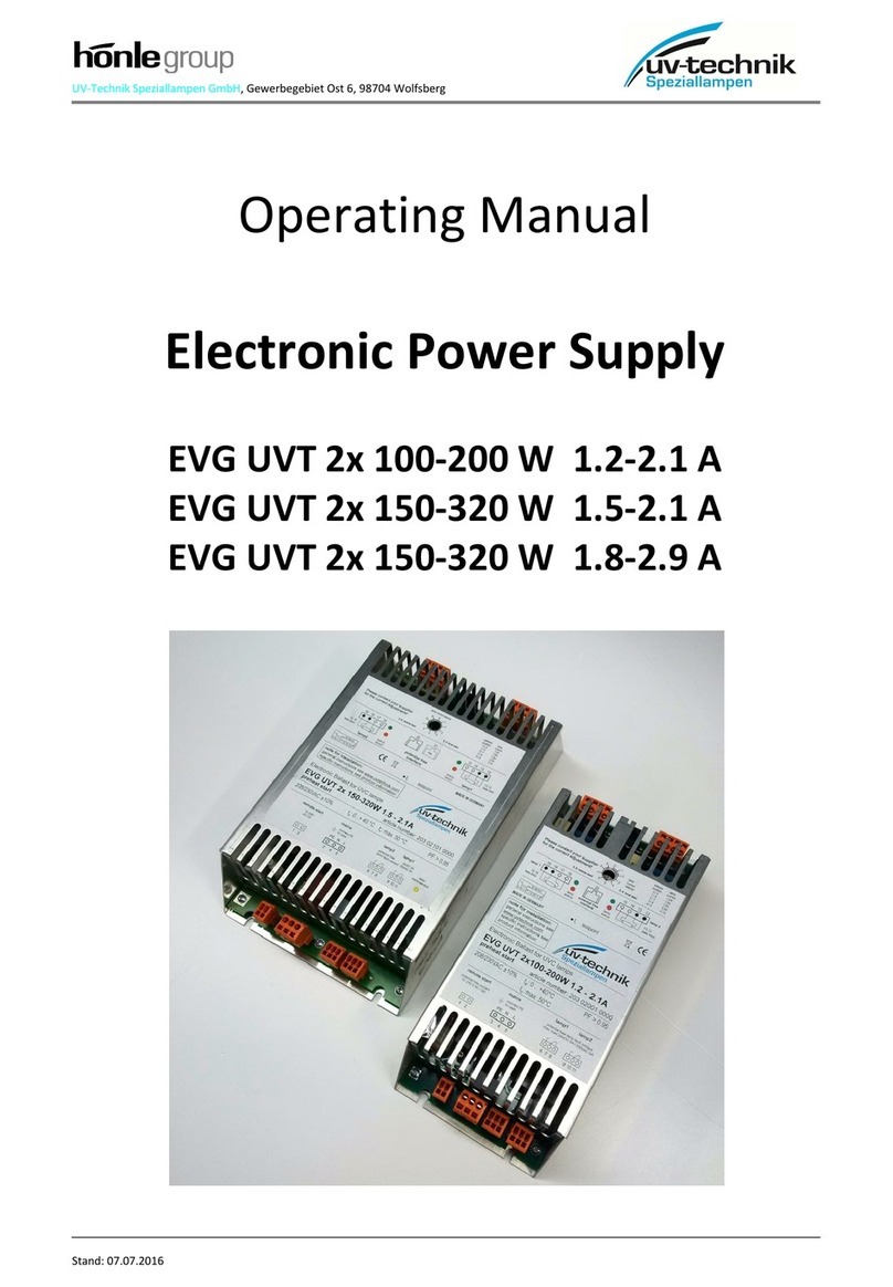 UV-technik EVG UVT 2x 100-200 W operating manual UV-technik EVG UVT 2x 100-200 W operating manual