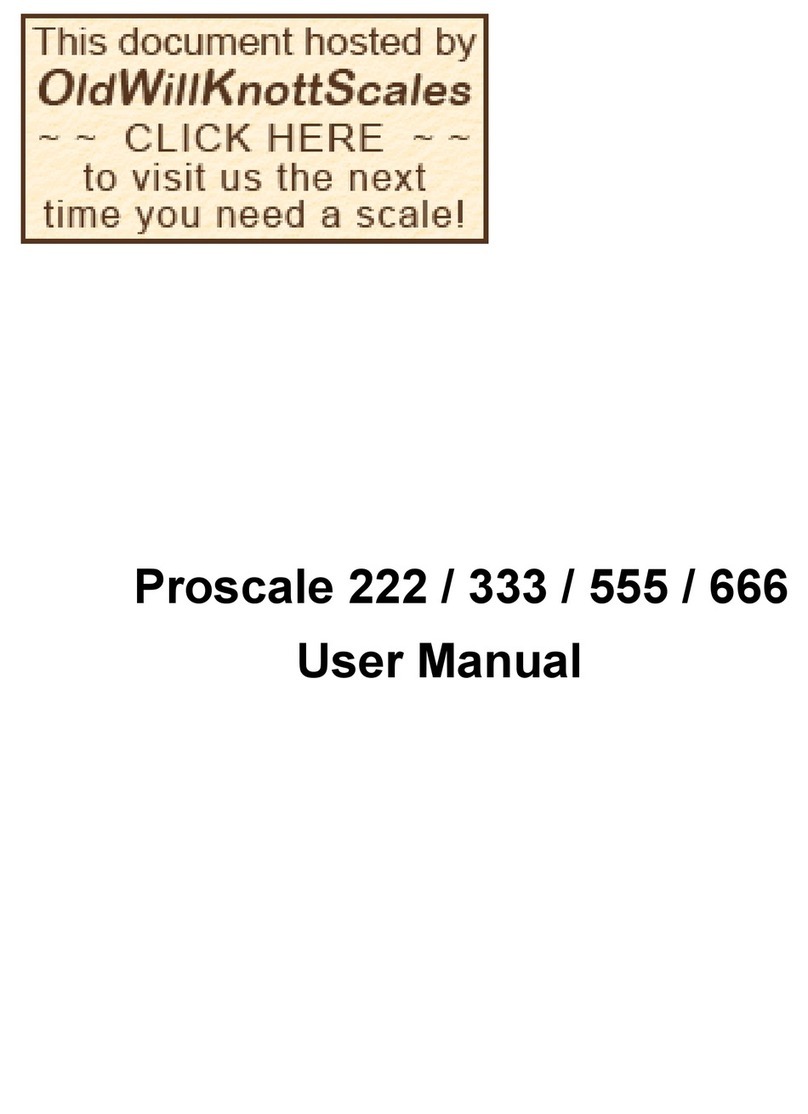 Proscale 222 Instruction Manual