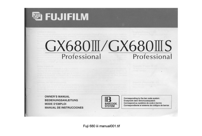 FujiFilm GX680III owner's manual