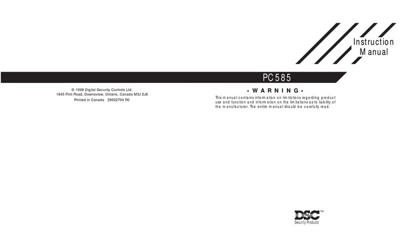 Digital Security Controls PC585 instruction manual