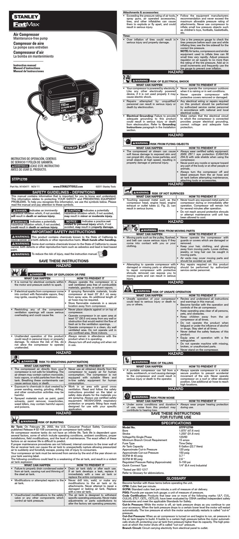 Stanley stfp12799 User manual
