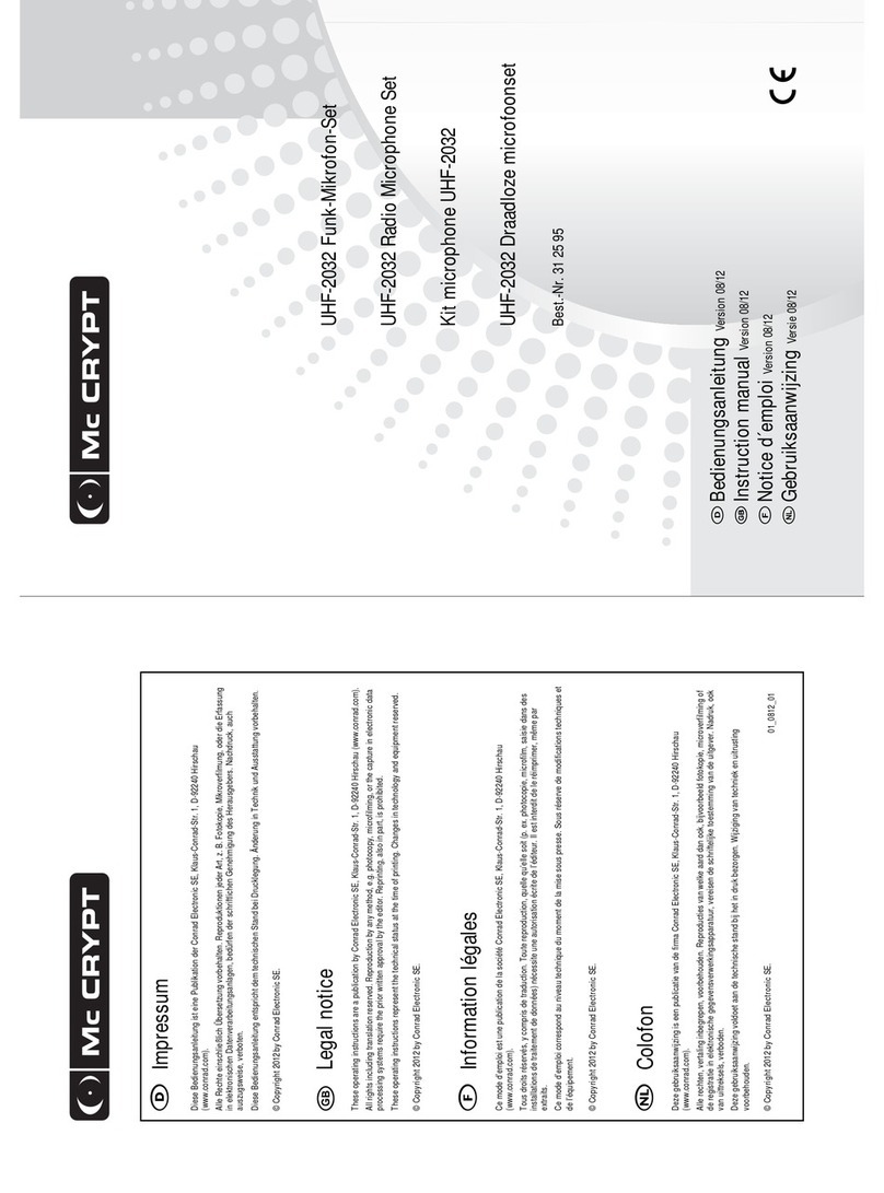 MC Crypt UHF-2032 User manual