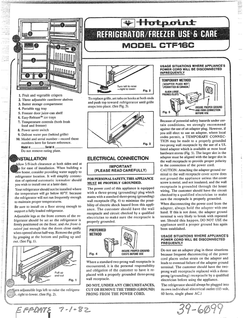 Hotpoint CTF16C Owner's manual Hotpoint CTF16C Owner's manual