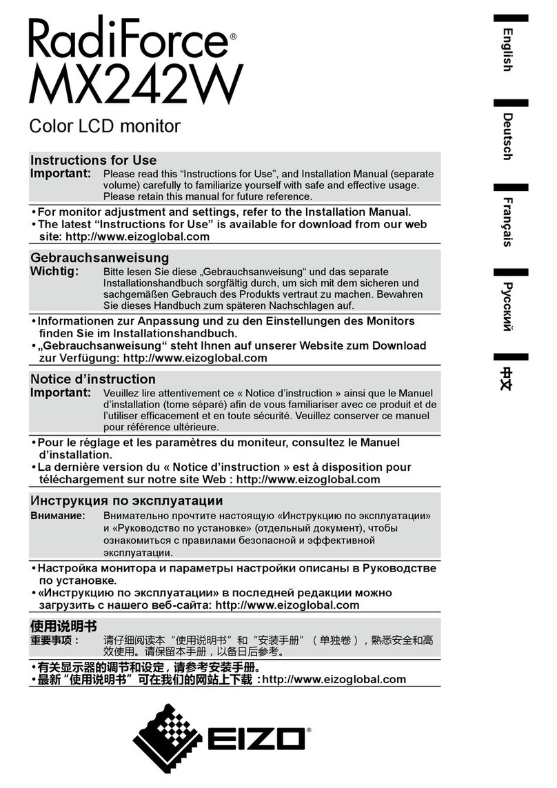 Radiforce MX242W User manual Radiforce MX242W User manual