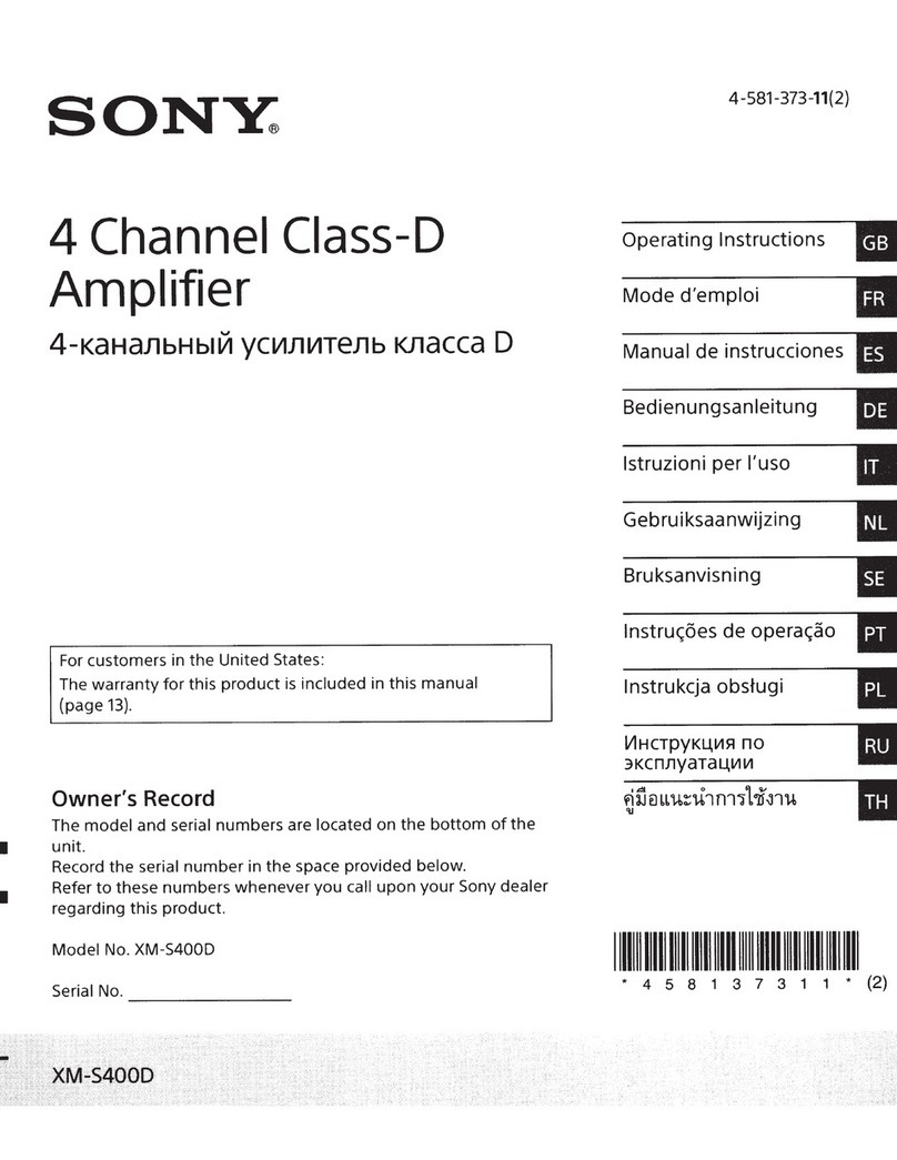 Sony XM-S400D User manual