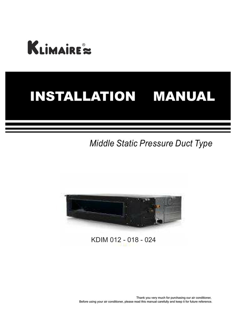 Klimaire KDIM 012 User manual