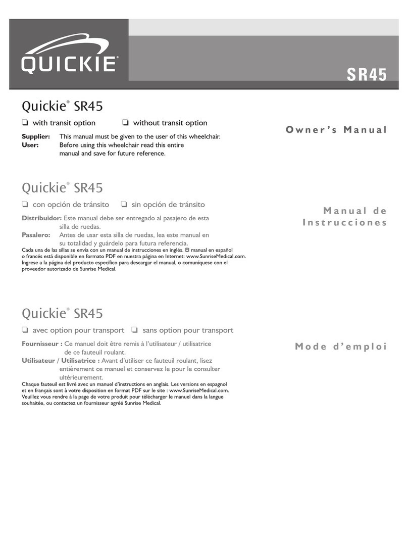 Quickie SR 45 User manual