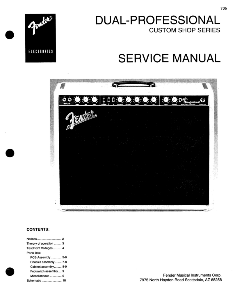 Fender DUAL-PROFESSIONAL SERIES Service manual