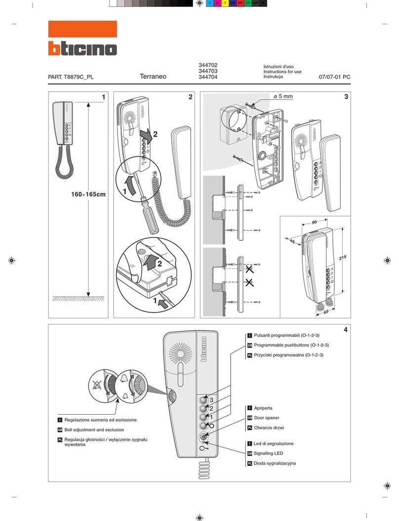 Bticino terraneo Instructions for use