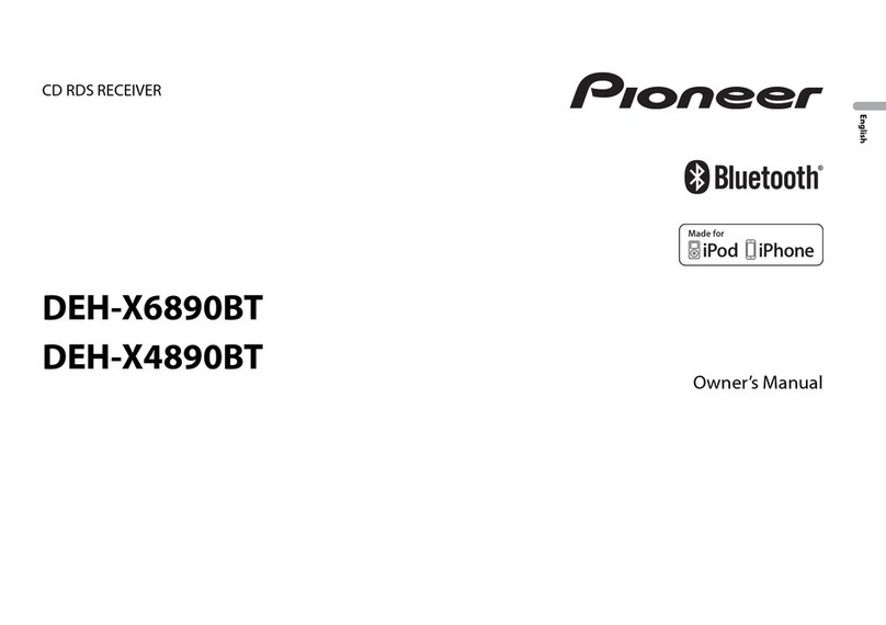 Pioneer DEH-X6890BT owner's manual