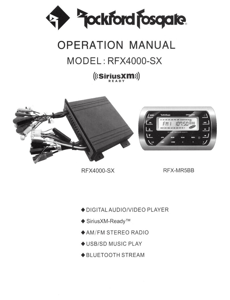Rockford Fosgate RFX4000-SX Operation manual