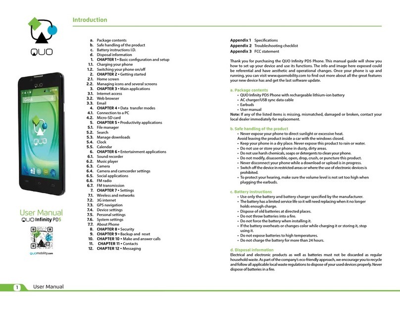 QUO Infinity PD5 User manual