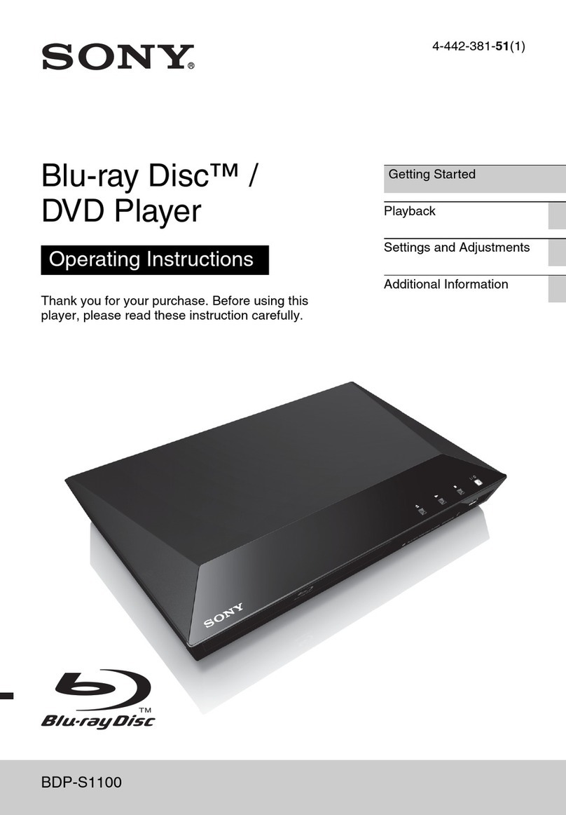 Sony BDP-S1100 operating instructions