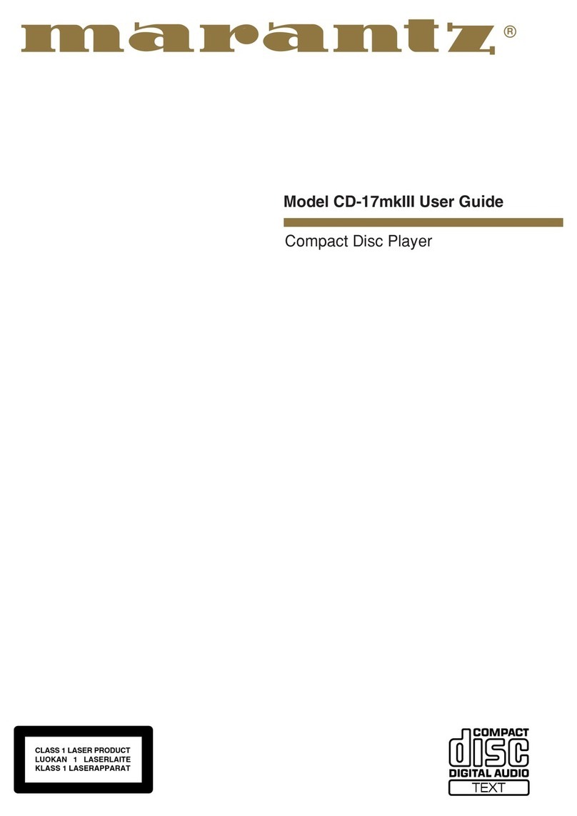 Marantz CD-17mkIII User manual