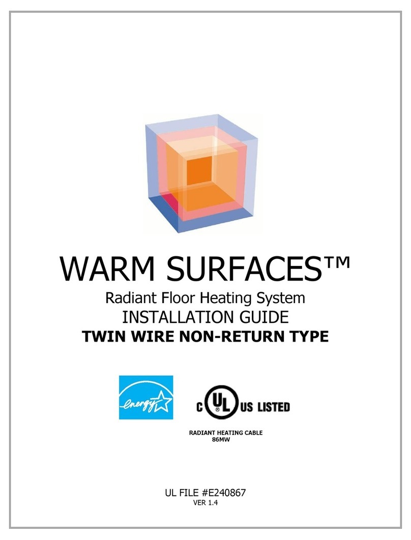 WARM SURFACES TW 01012 installation guide