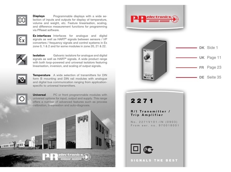 PR electrinics 2271V101-IN manual