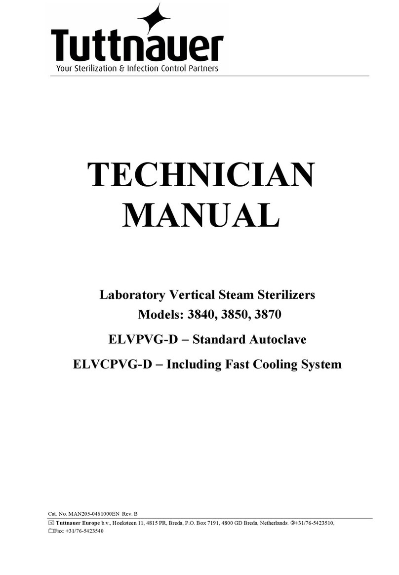 Tuttnauer 3840 ELVG-D Technician manual