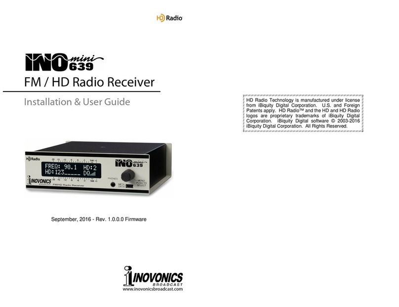 HD Radio INO 639 Installation & user guide