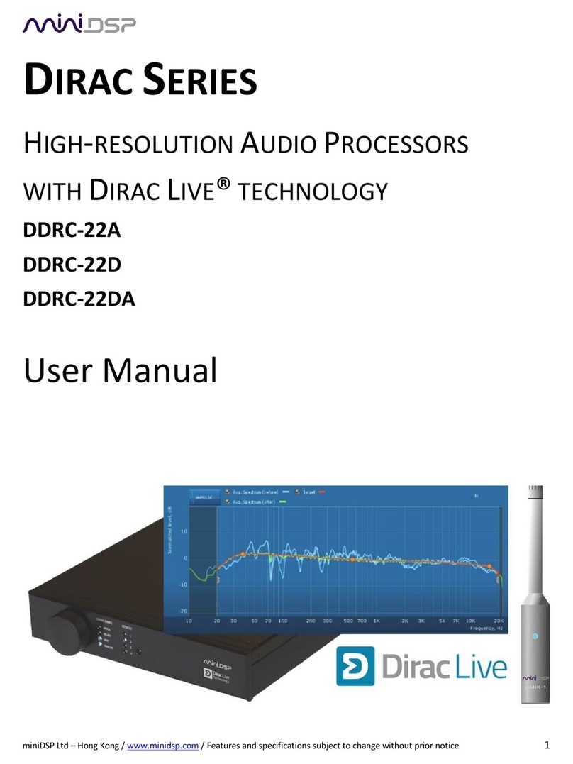 miniDSP Dirac DDRC-22D user manual