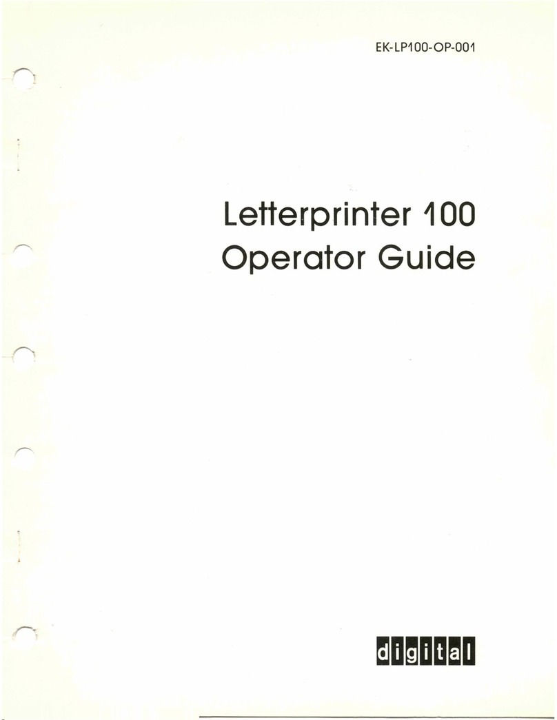 Digital Equipment Letterprinter 100 Manual