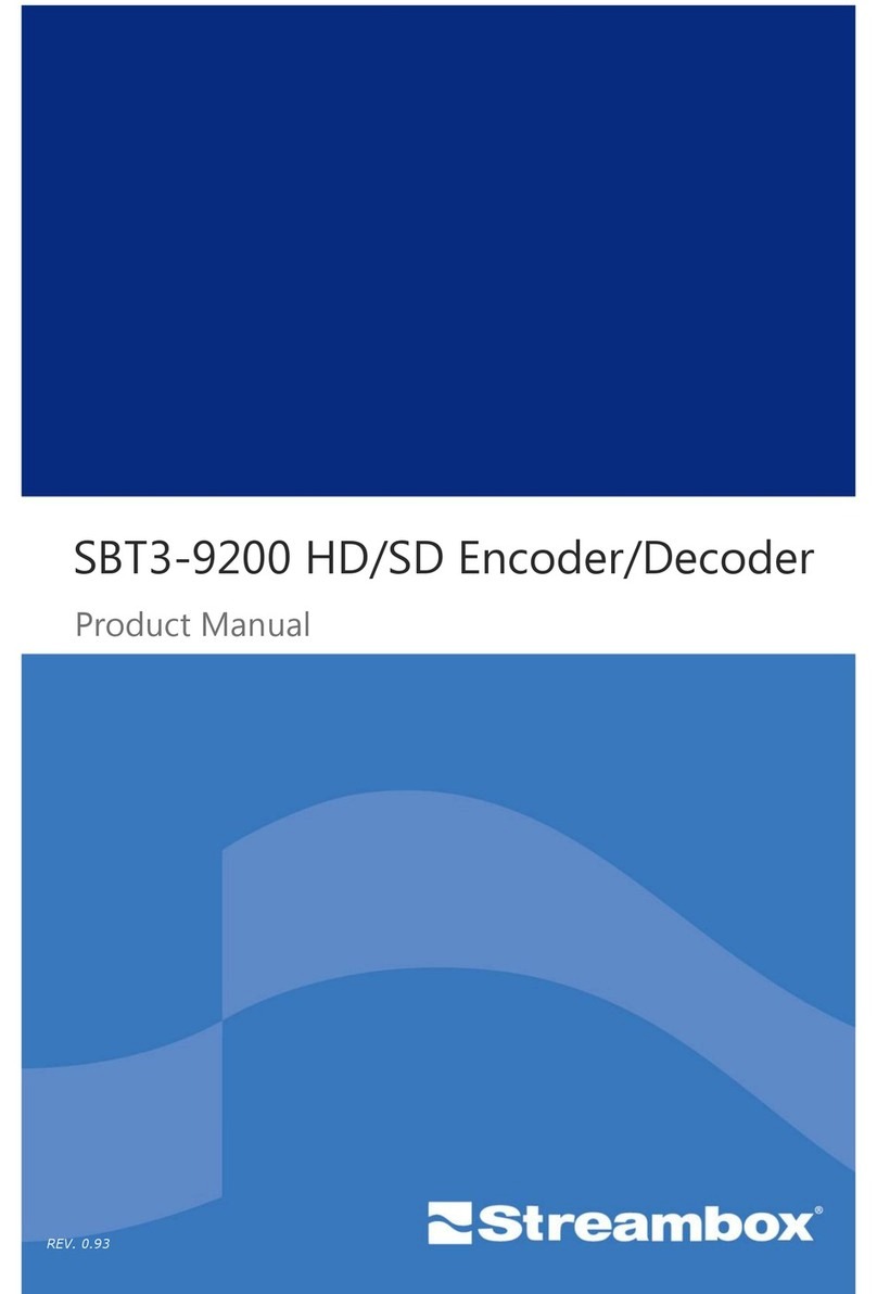 Streambox SBT3-9200 product manual