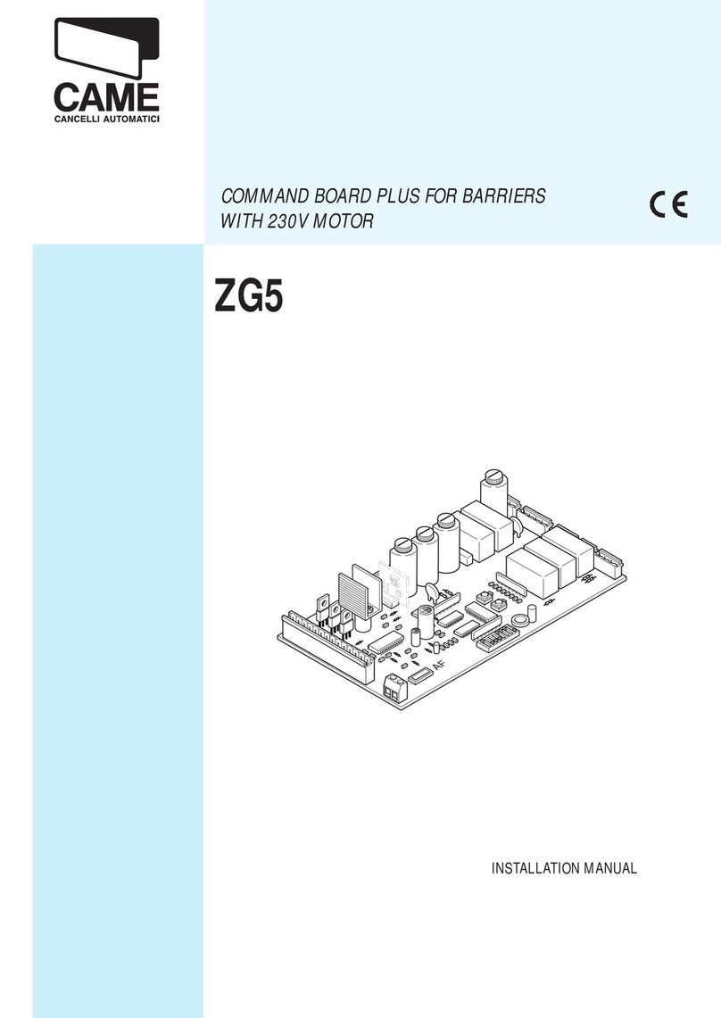 CAME ZG5 installation manual