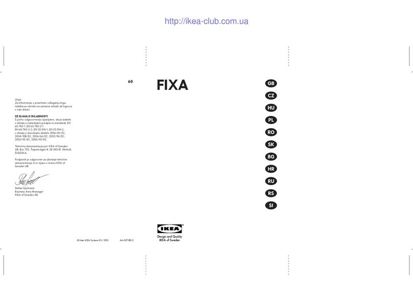 IKEA FIXA User manual