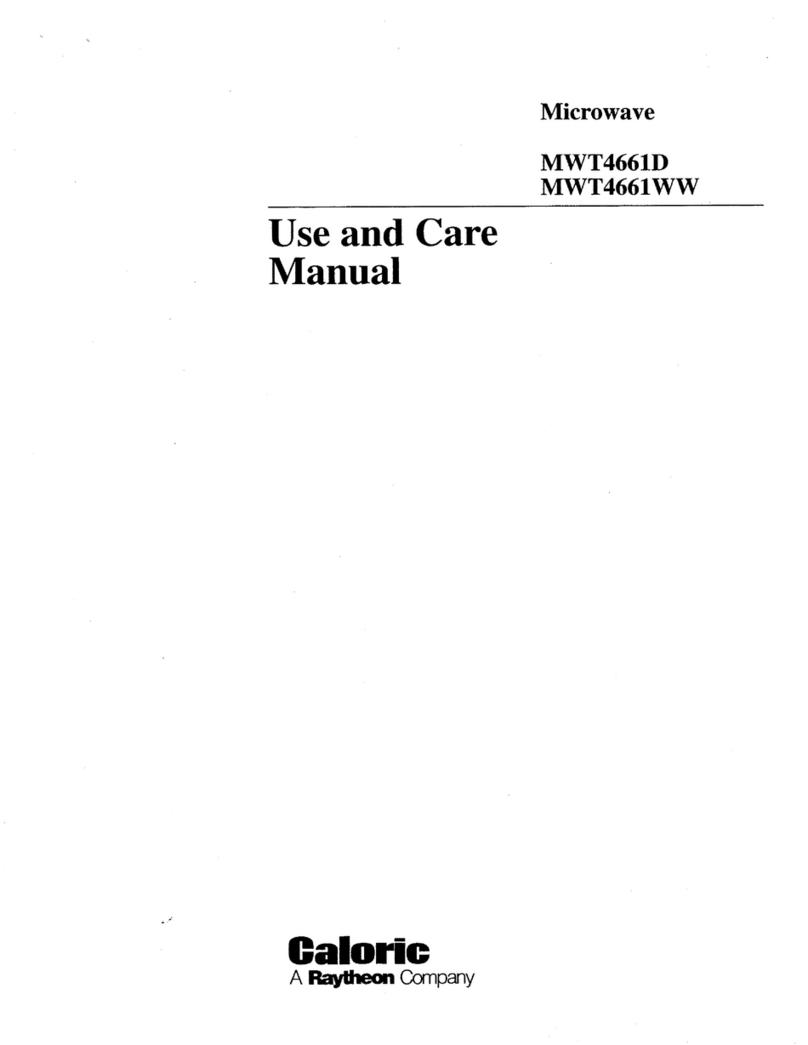 Caloric MWT4661D use and care manual