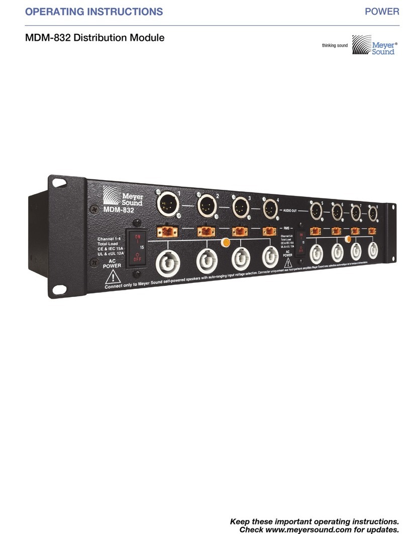 Meyer Sound MDM-832 operating instructions
