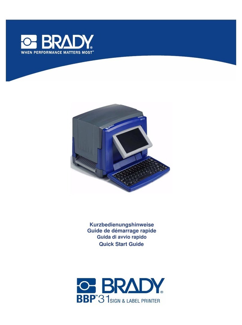 Brady BBP31 User manual