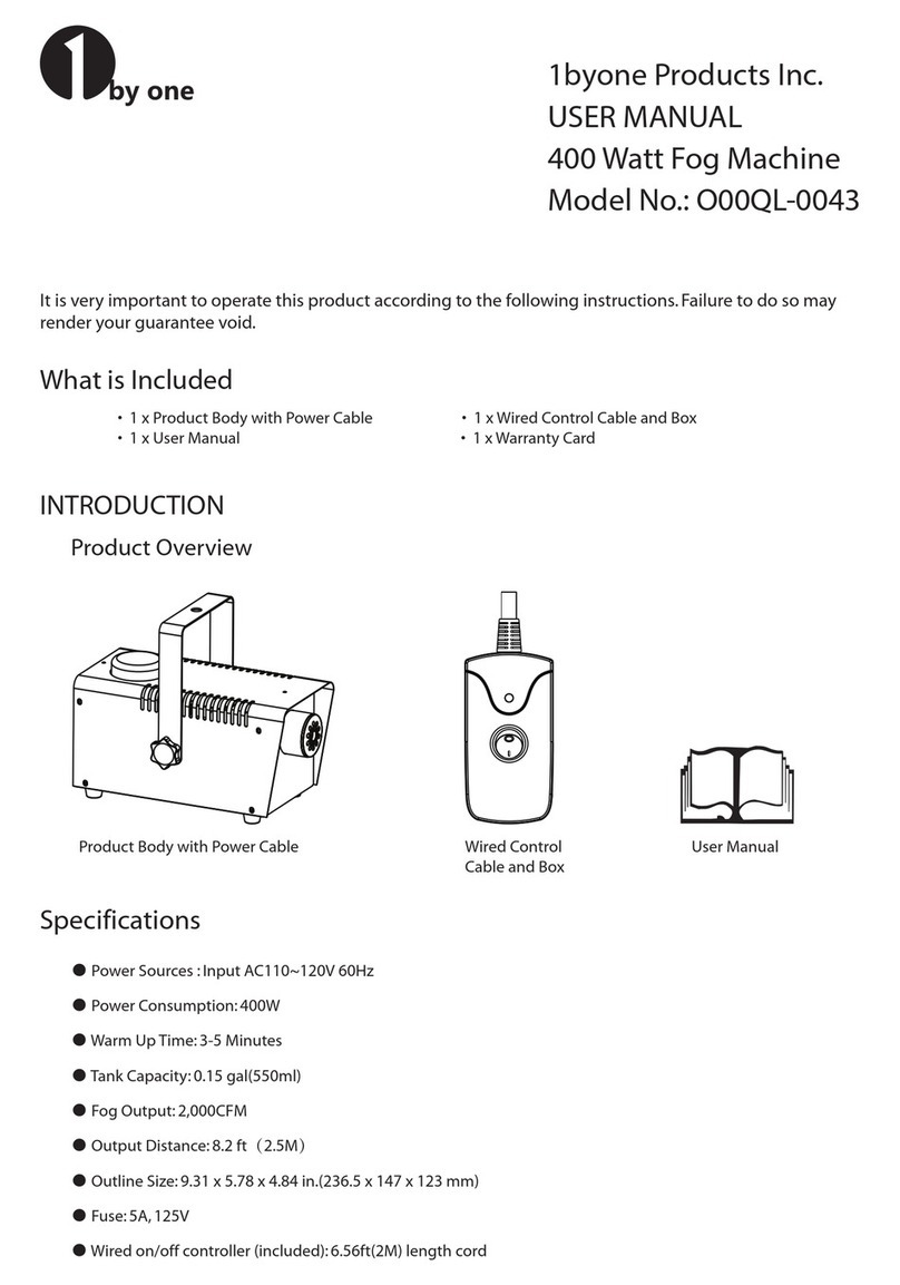 1 BY ONE O00QL-0043 User manual