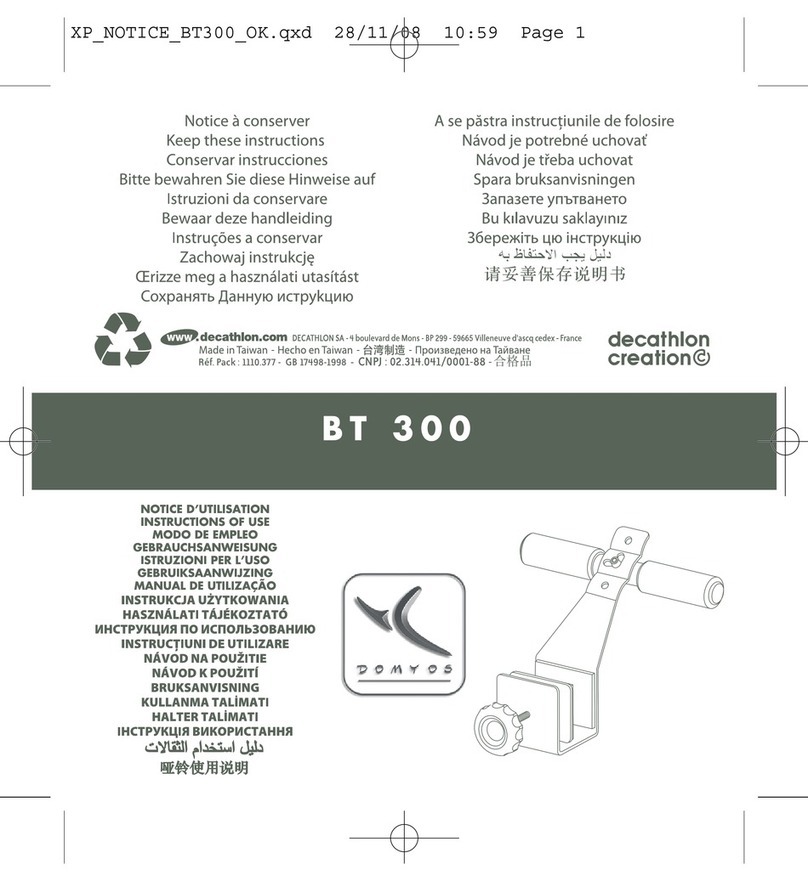 Domyos BT 300 Instructions of use Domyos BT 300 Instructions of use