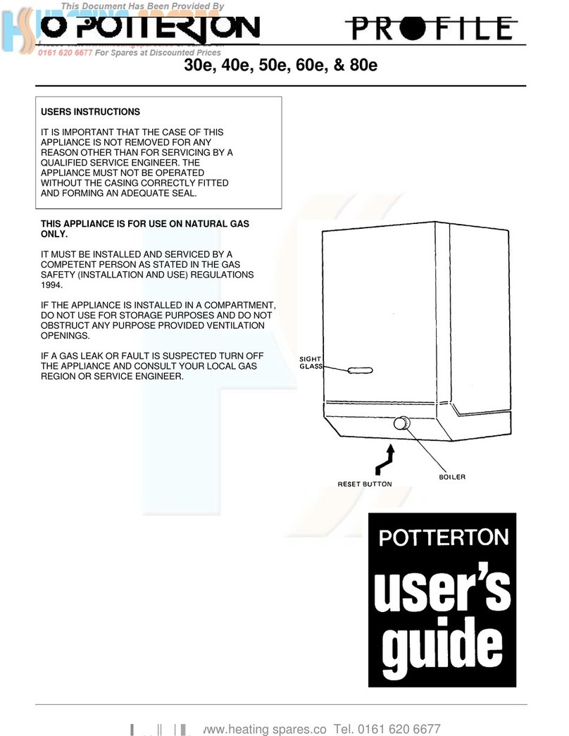 Potterton Prorile Prima 30e user guide Potterton Prorile Prima 30e user guide