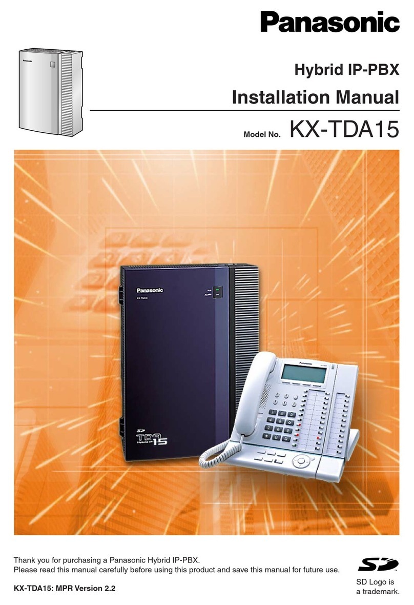 Panasonic KX-TDA15 User manual