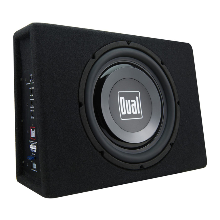 Dual TBX10A Installation & owner's manual Dual TBX10A Installation & owner's manual