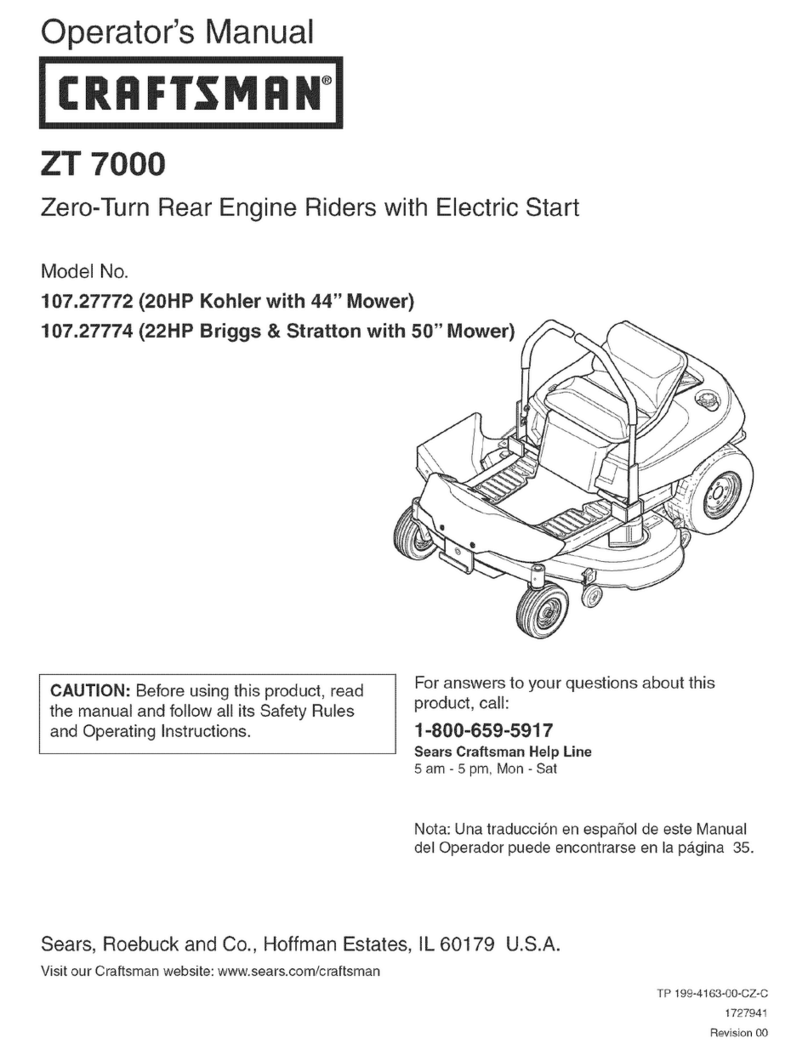 Craftsman ZT 7000 Operator's manual