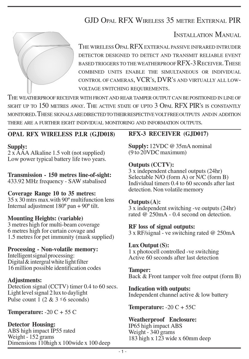 GJD OPAL RFX installation manual