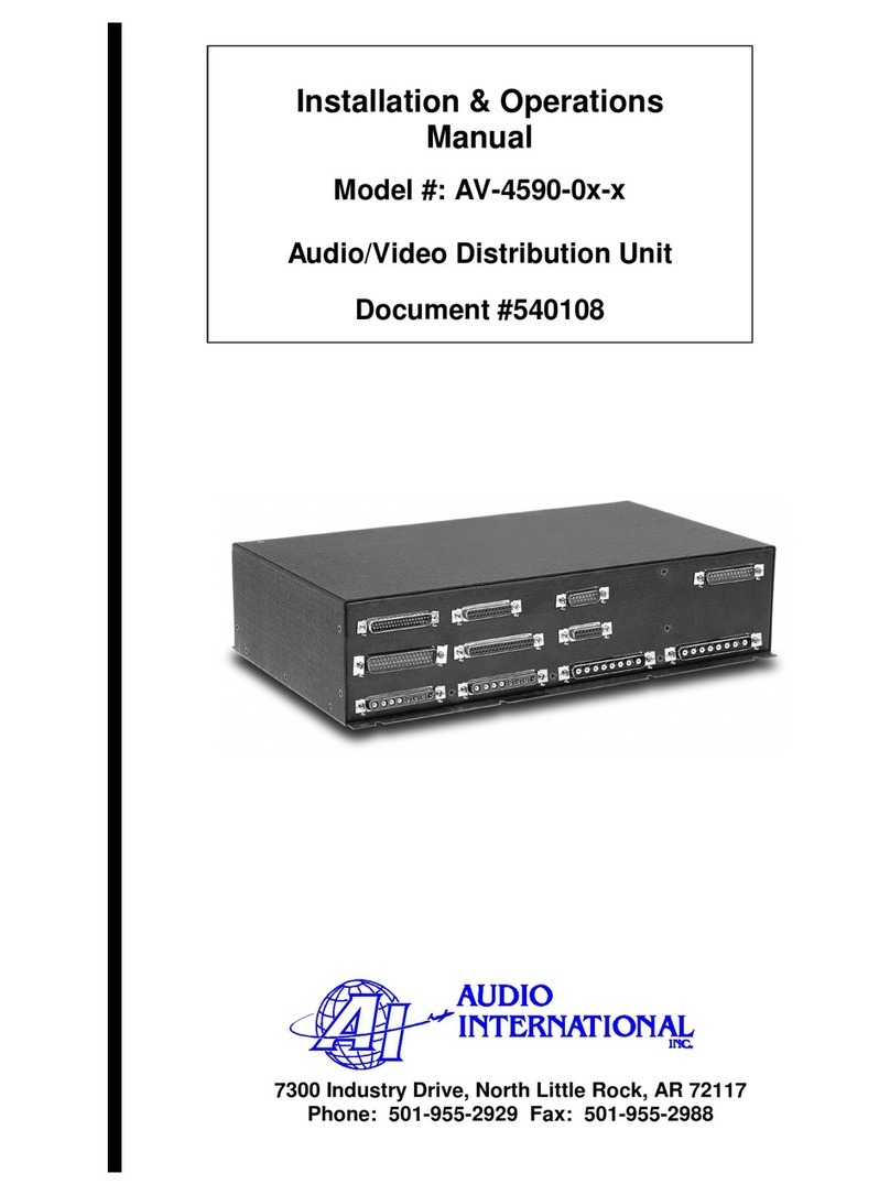 Audio international AV-4590-0x-x Installation & operation manual