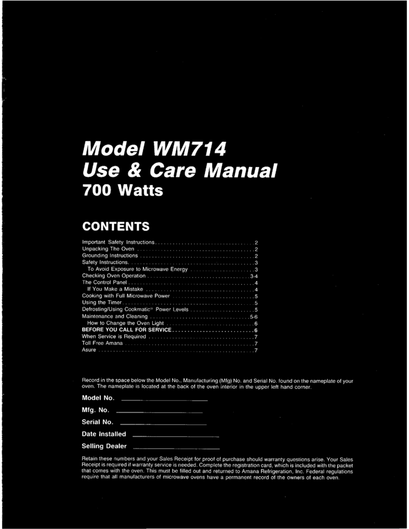 ASURE WM714 use and care manual