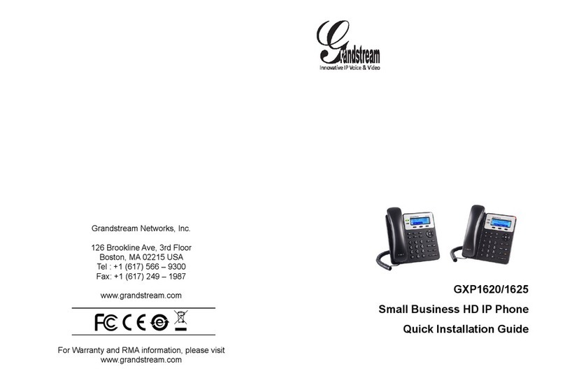 Grandstream Networks GXP1620 User manual Grandstream Networks GXP1620 User manual