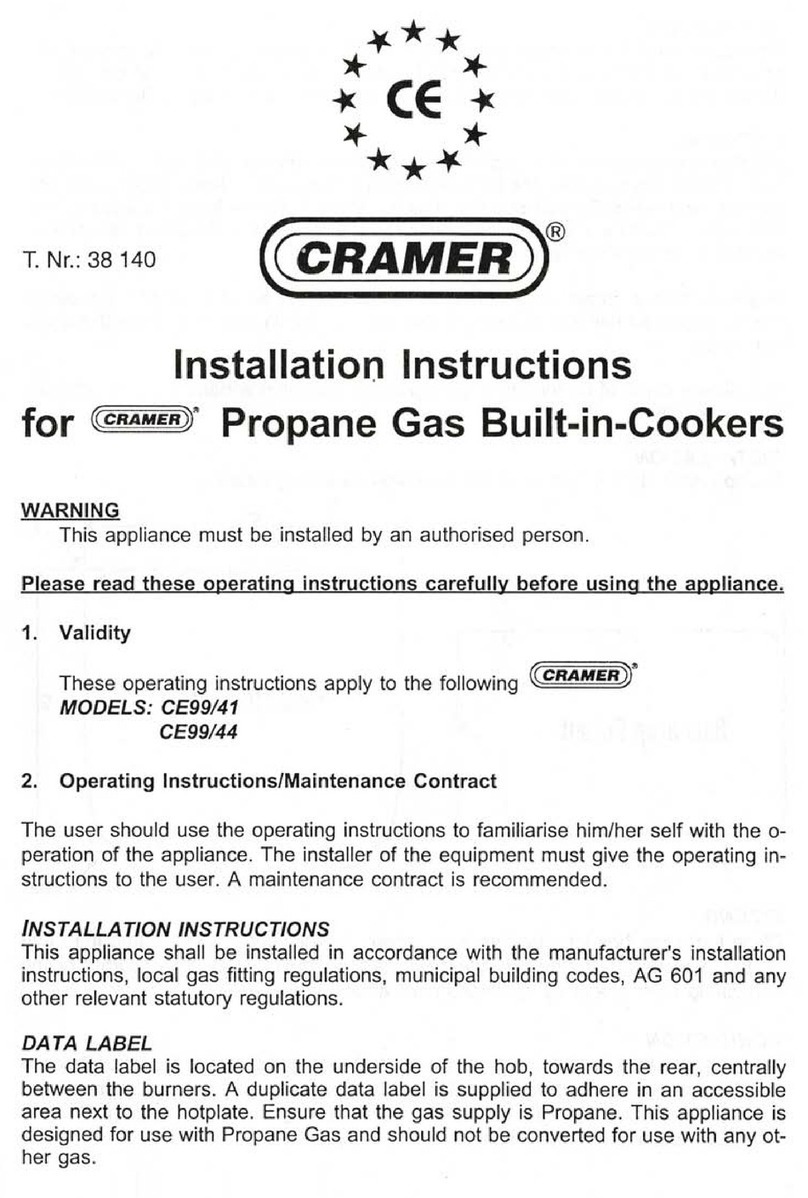 Cramer CE99/41 installation instructions