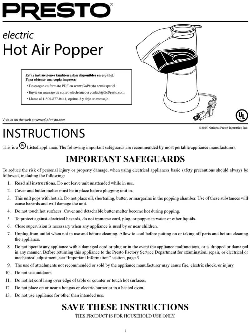 Presto 04860 User manual