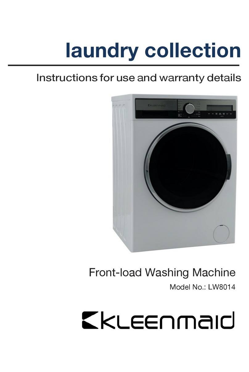 Kleenmaid LW8014 Installation guide