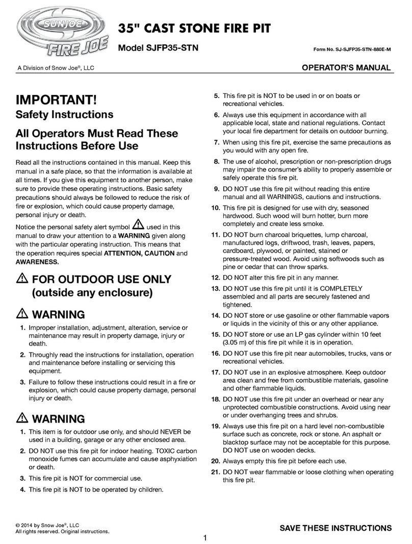 sunjoe SJFP35-STN User manual sunjoe SJFP35-STN User manual