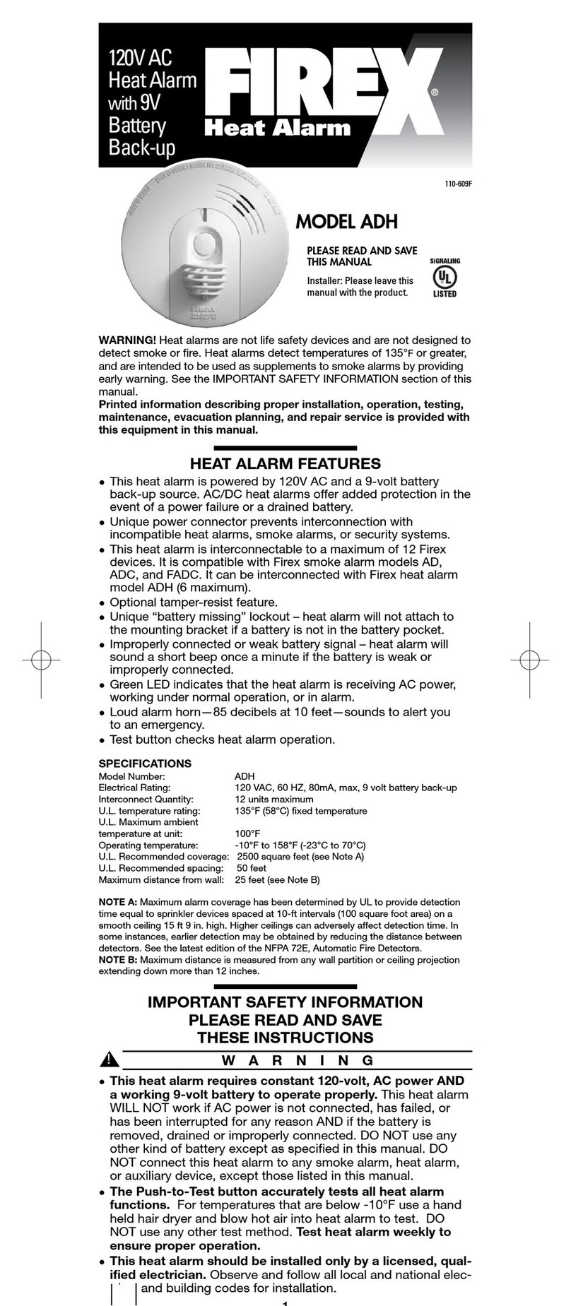 Firex ADH user manual
