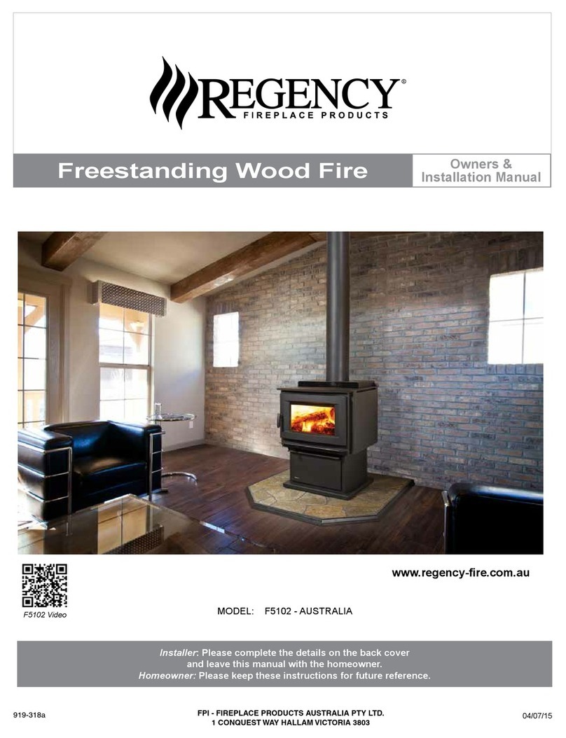 Regency F5102 - AUSTRALIA Owners & installation manual Regency F5102 - AUSTRALIA Owners & installation manual