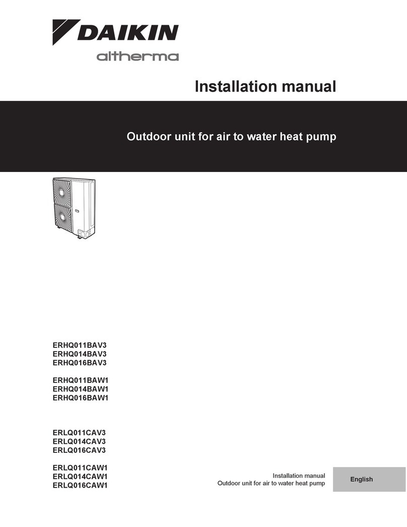Daikin altherma ERHQ011BAV3 User manual Daikin altherma ERHQ011BAV3 User manual