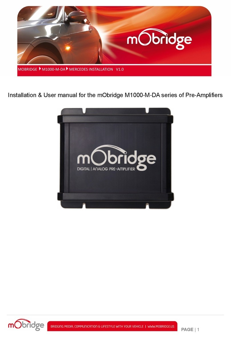 Mobridge m1000-m-da series Installation & user manual